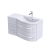 ORISTO OPAL szafka z umywalką 90 cm, prawa, biały połysk - OR30-SD4S-90-1-PV4, UME-OP-90-92-P